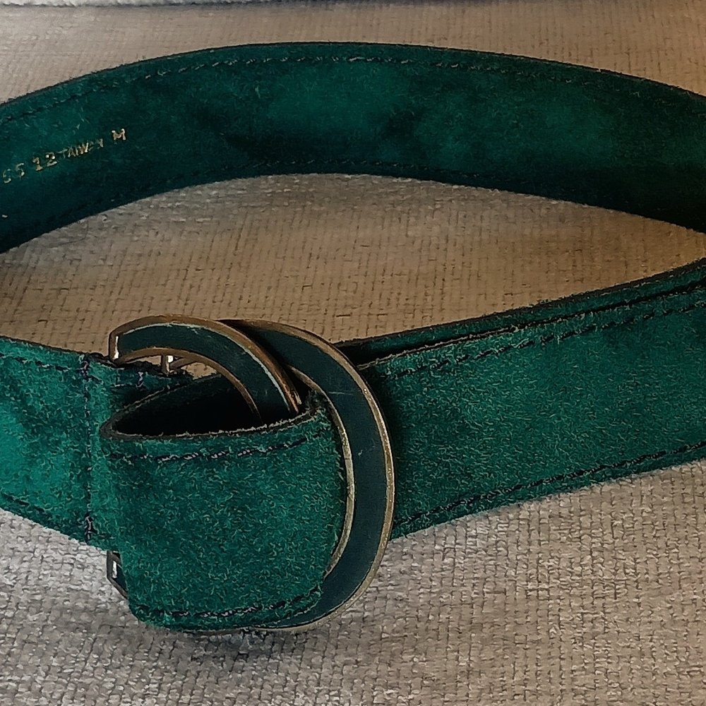 Emerald Green Suede Belt